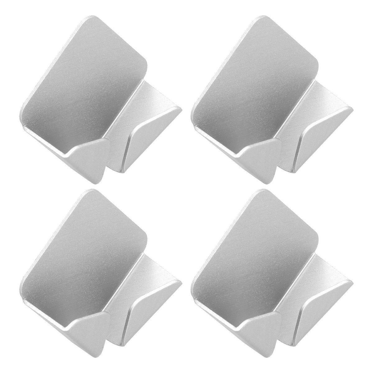 4pcs WallMounted Power Cord Holder NoPunch SelfAdhesive Power Plug Bracket for Home Silver