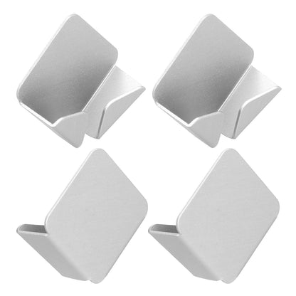 4pcs WallMounted Power Cord Holder NoPunch SelfAdhesive Power Plug Bracket for Home Silver