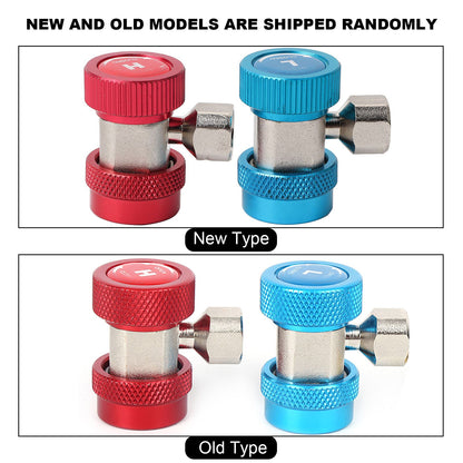 High and Low Pressure Air Conditioning Quick Connector Coupler Adapter Refrigerant Fittings