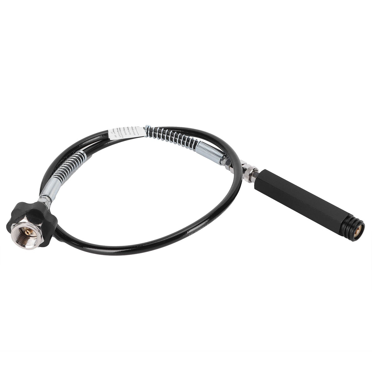 W21.8‑14 CO2 Cylinder Refill Adapter Hose with Spring Tube 36in Soda Accessories Black