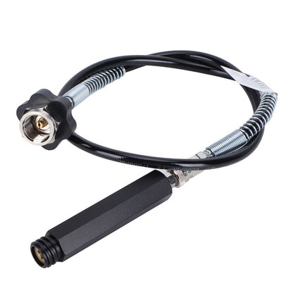 W21.8‑14 CO2 Cylinder Refill Adapter Hose with Spring Tube 36in Soda Accessories Black