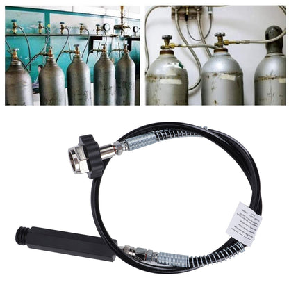 W21.8‑14 CO2 Cylinder Refill Adapter Hose with Spring Tube 36in Soda Accessories Black