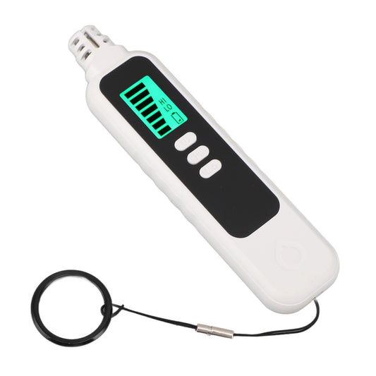 Gas Detector Professional High Accuracy Sensitive Audible Visual Alarm Handheld Combustible Gas Tester with LCD Display for Home Factory Hotel White
