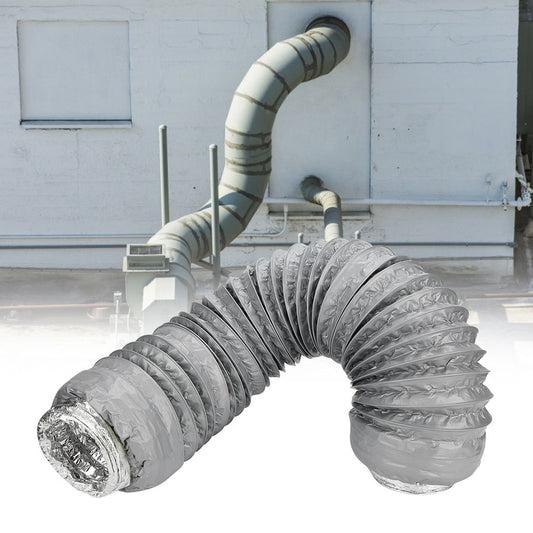 1m Aluminum Foil Flexible Ducting Exhaust Hose Kitchen Ventilation Insulation Noise Reduction