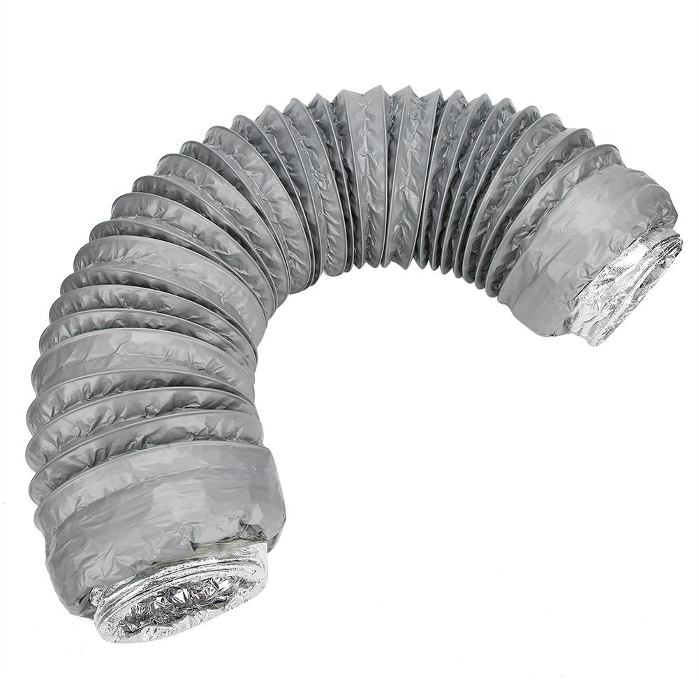 1m Aluminum Foil Flexible Ducting Exhaust Hose Kitchen Ventilation Insulation Noise Reduction