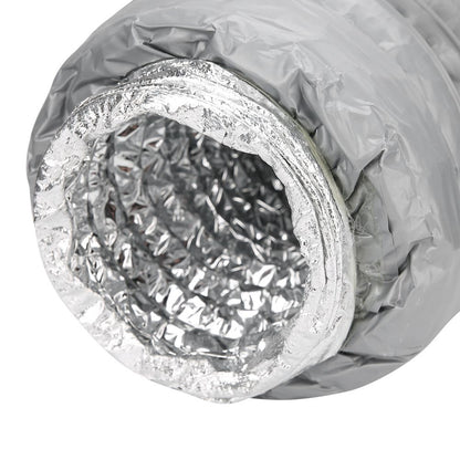 1m Aluminum Foil Flexible Ducting Exhaust Hose Kitchen Ventilation Insulation Noise Reduction