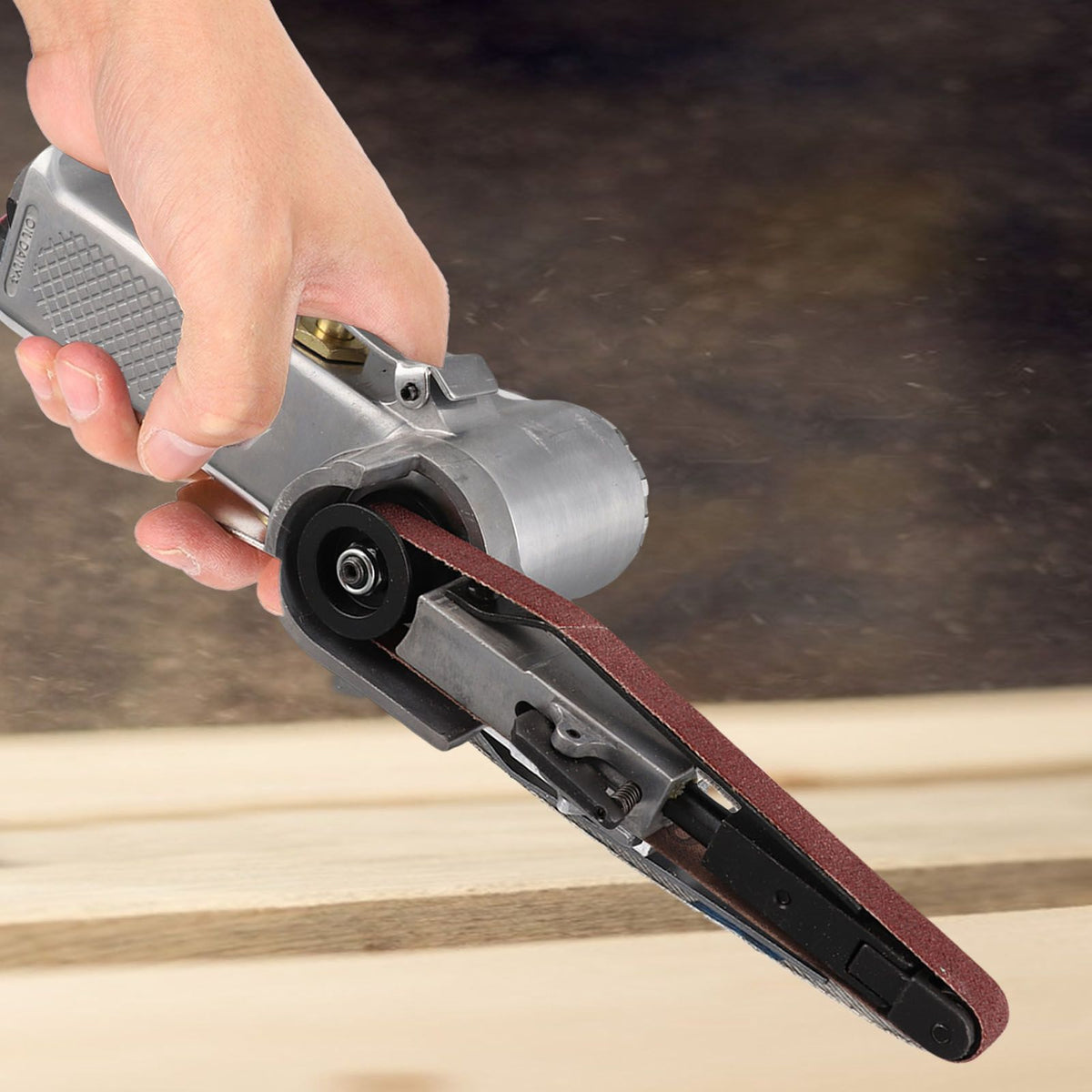 10mm Belt Pneumatic Belt Sander Sanding Grinding Polishing Machine for Woodworking Furniture