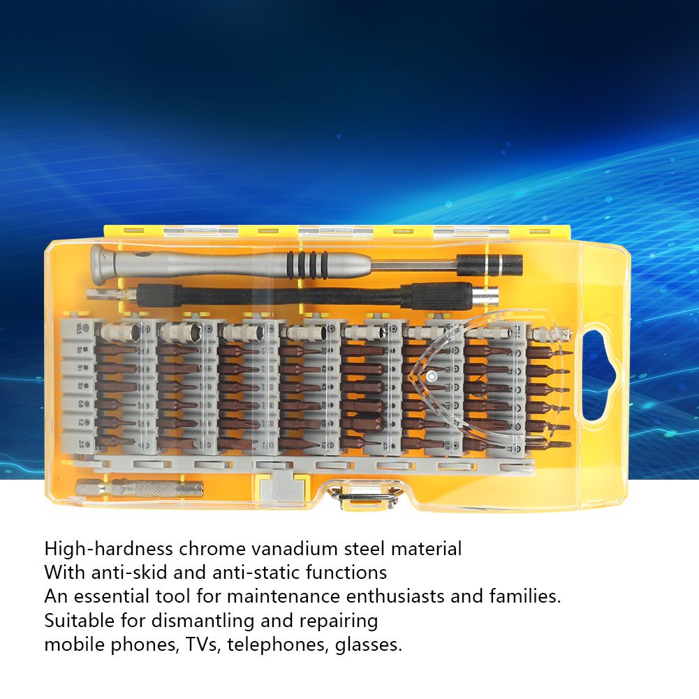 60In1 MultiFunction Disassembly Screwdriver Bits Set Repairing Tools for Phones Glasses