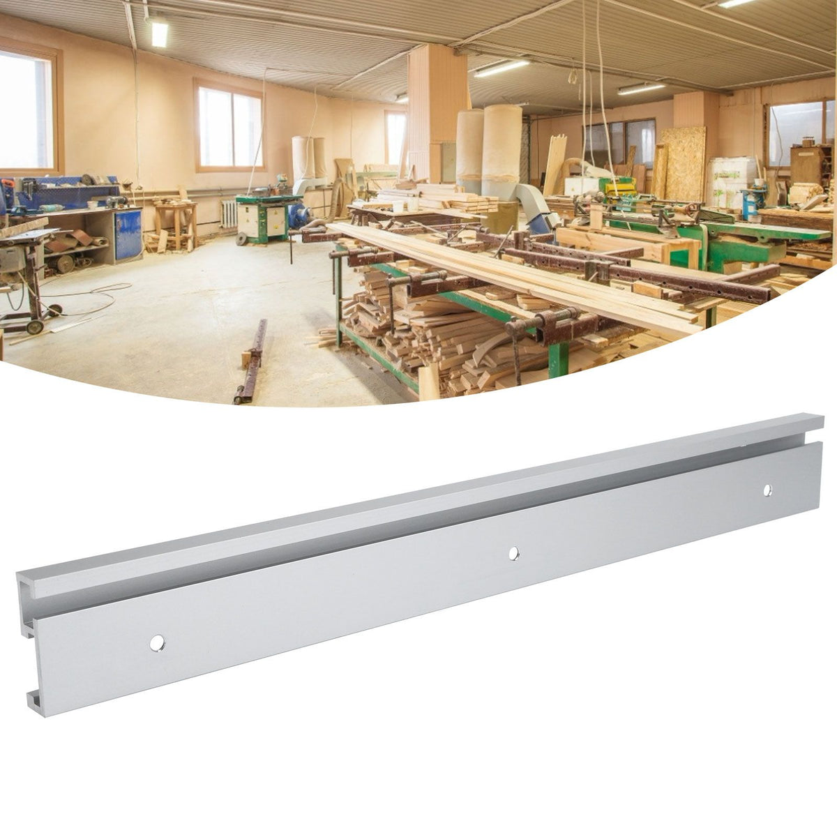 Aluminium High Strength Miter Bar Slider Table Saw Gauge Rod Woodworking Tool without Scale0.4m: 3 Fixed Holes