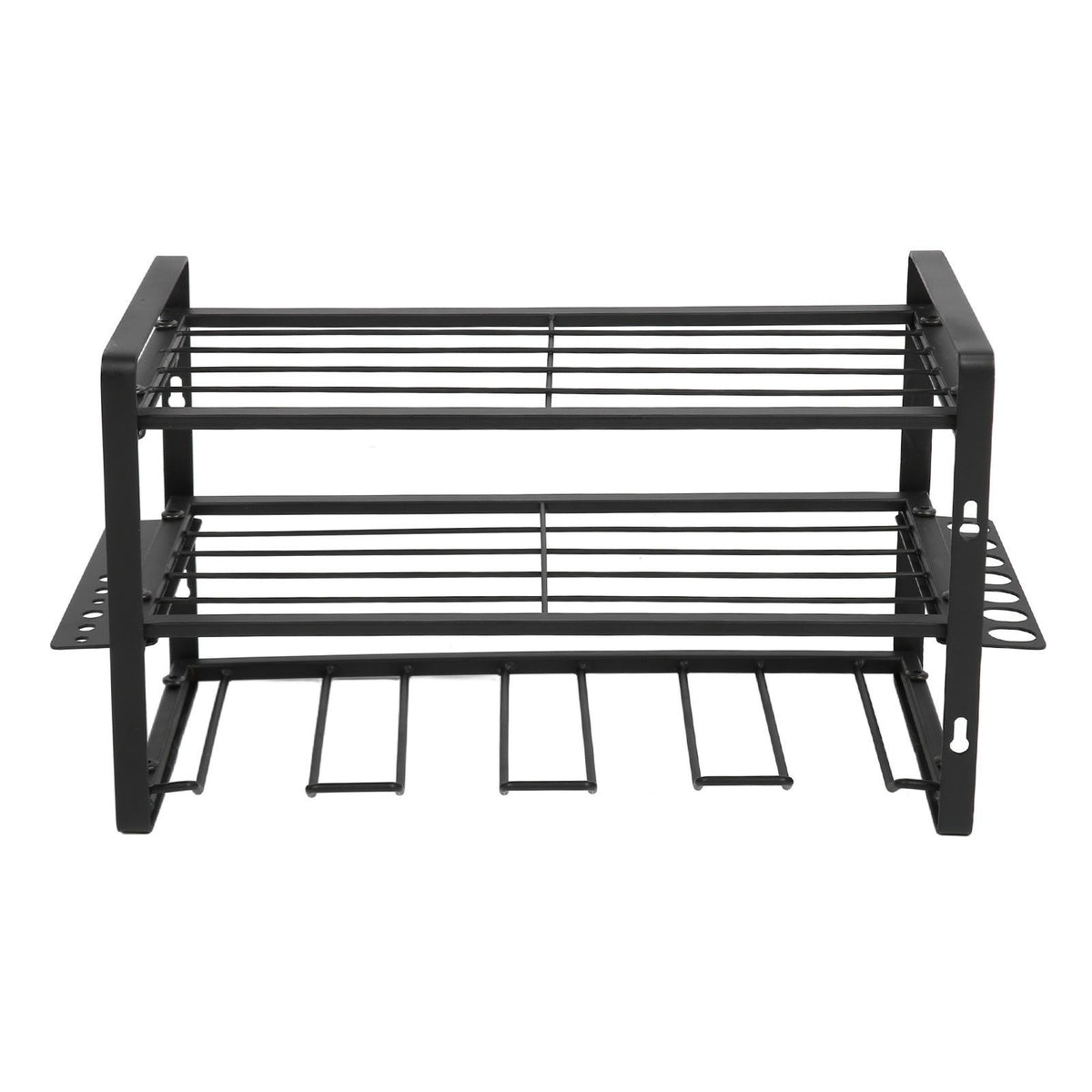 Drill Organizer Black Drill Holder 150lb Load Bearing Wall Mount Tool Rack with Full Accessories for Garage Workshop