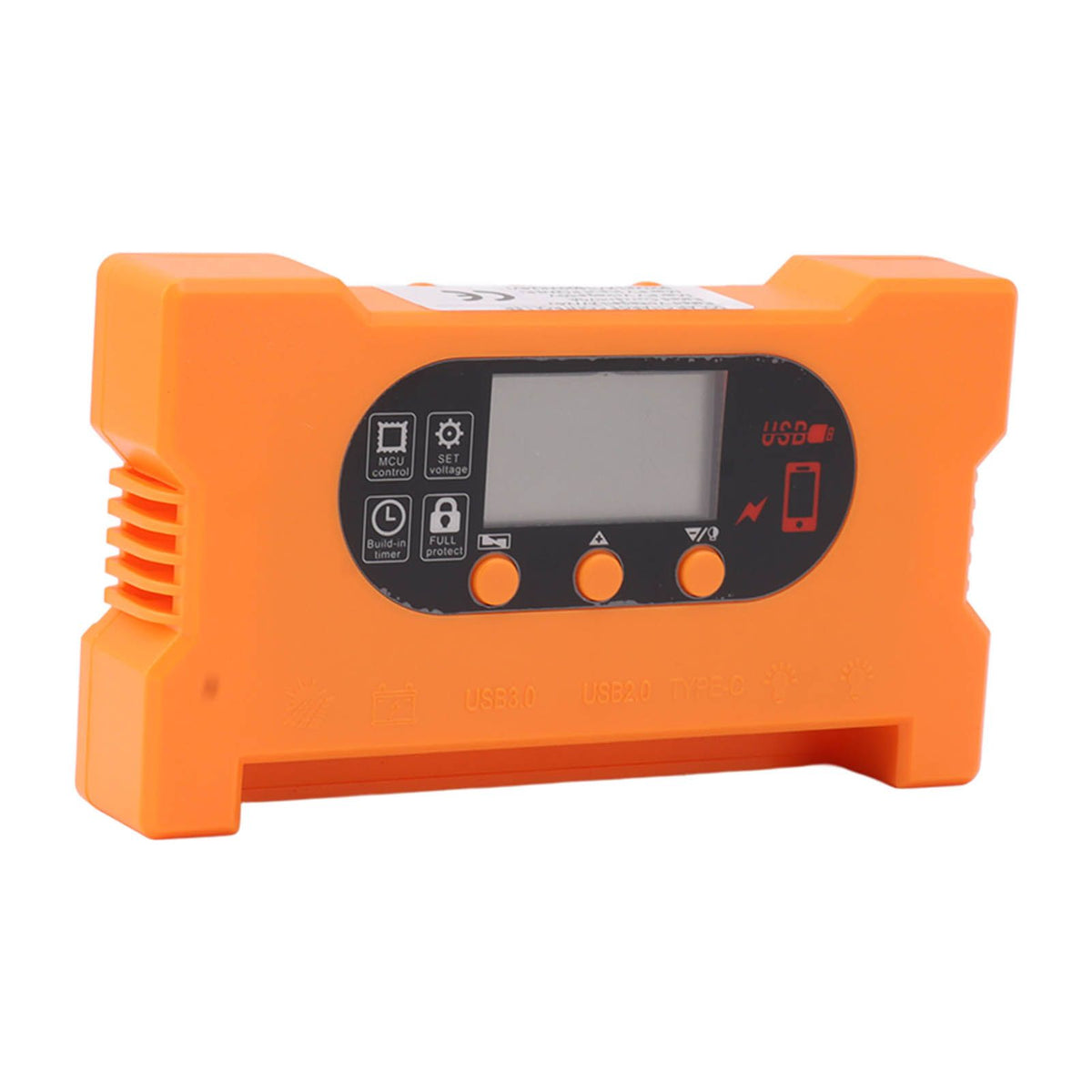 Solar Charge Controller 12V 24V Dual USB Type C Fast Charging Solar Panel Battery Regulator with LCD Display 20A