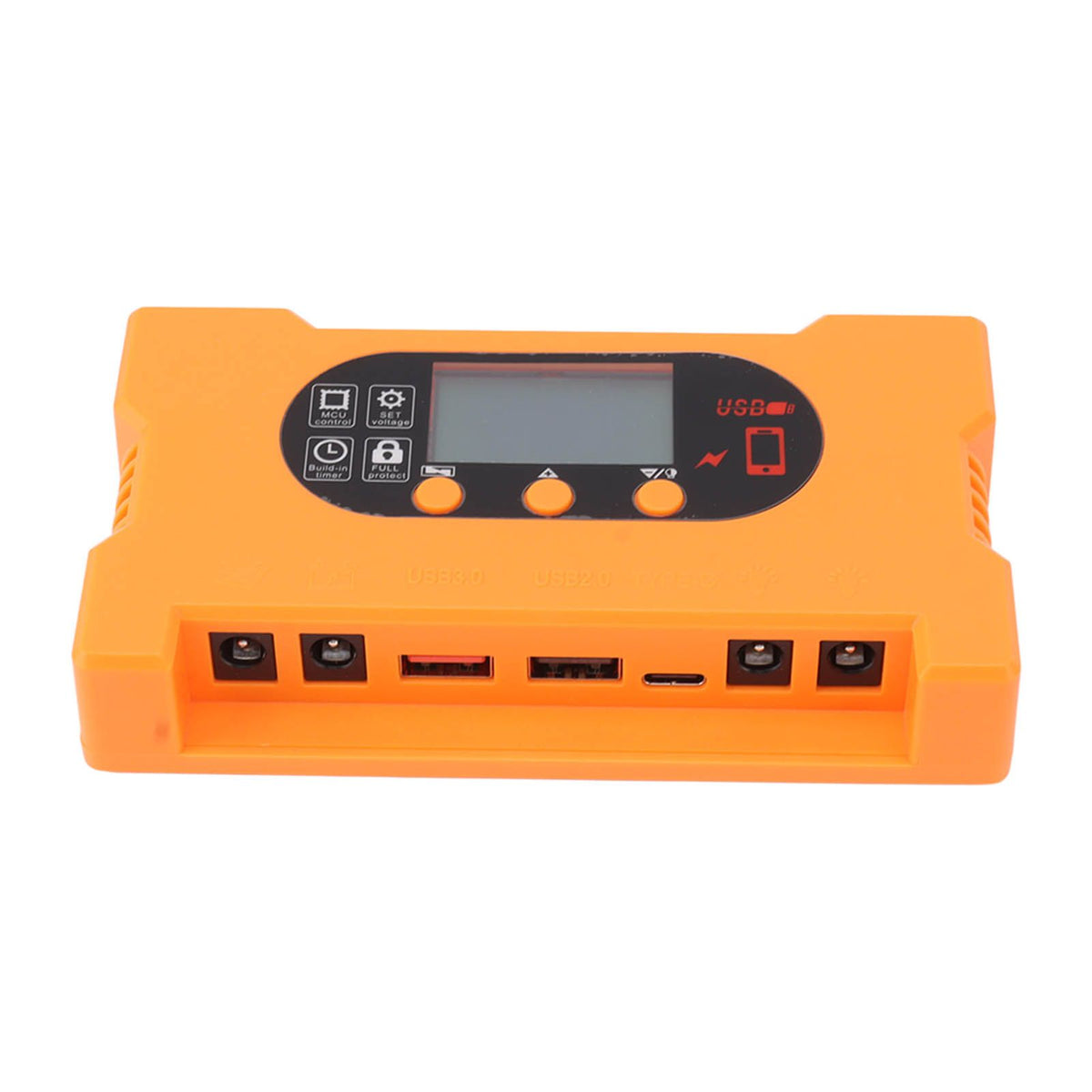 Solar Charge Controller 12V 24V Dual USB Type C Fast Charging Solar Panel Battery Regulator with LCD Display 20A
