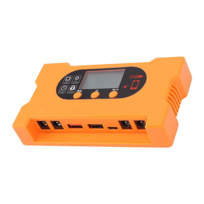 Solar Charge Controller 12V 24V Dual USB Type C Fast Charging Solar Panel Battery Regulator with LCD Display 20A