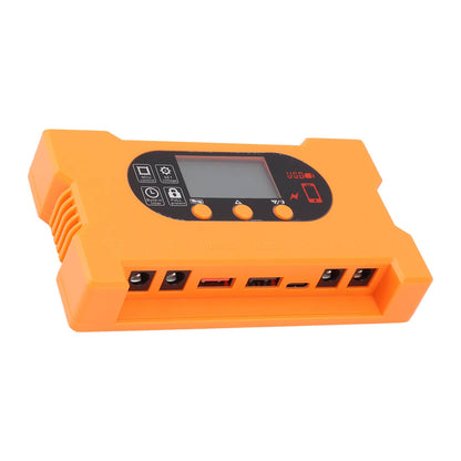 Solar Charge Controller 12V 24V Dual USB Type C Fast Charging Solar Panel Battery Regulator with LCD Display 20A
