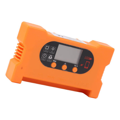Solar Charge Controller 12V 24V Dual USB Type C Fast Charging Solar Panel Battery Regulator with LCD Display 20A