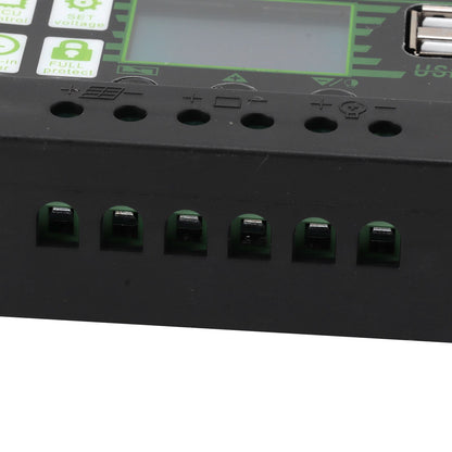 Solar Charge Controller LCD Display Dual USB Port PWM Charging ABS 5V Solar Panel Regulator for Solar Panels 80A