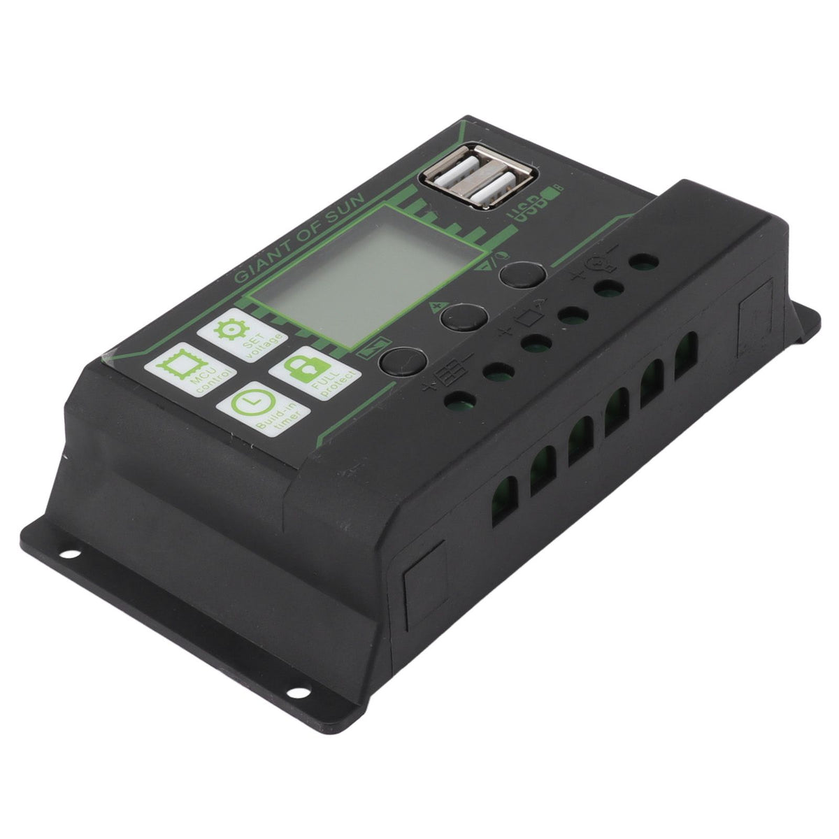 Solar Charge Controller LCD Display Dual USB Port PWM Charging ABS 5V Solar Panel Regulator for Solar Panels 80A