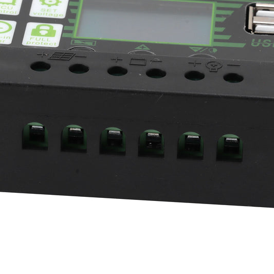 Solar Charge Controller LCD Display Dual USB Port PWM Charging ABS 5V Solar Panel Regulator for Solar Panels 200A
