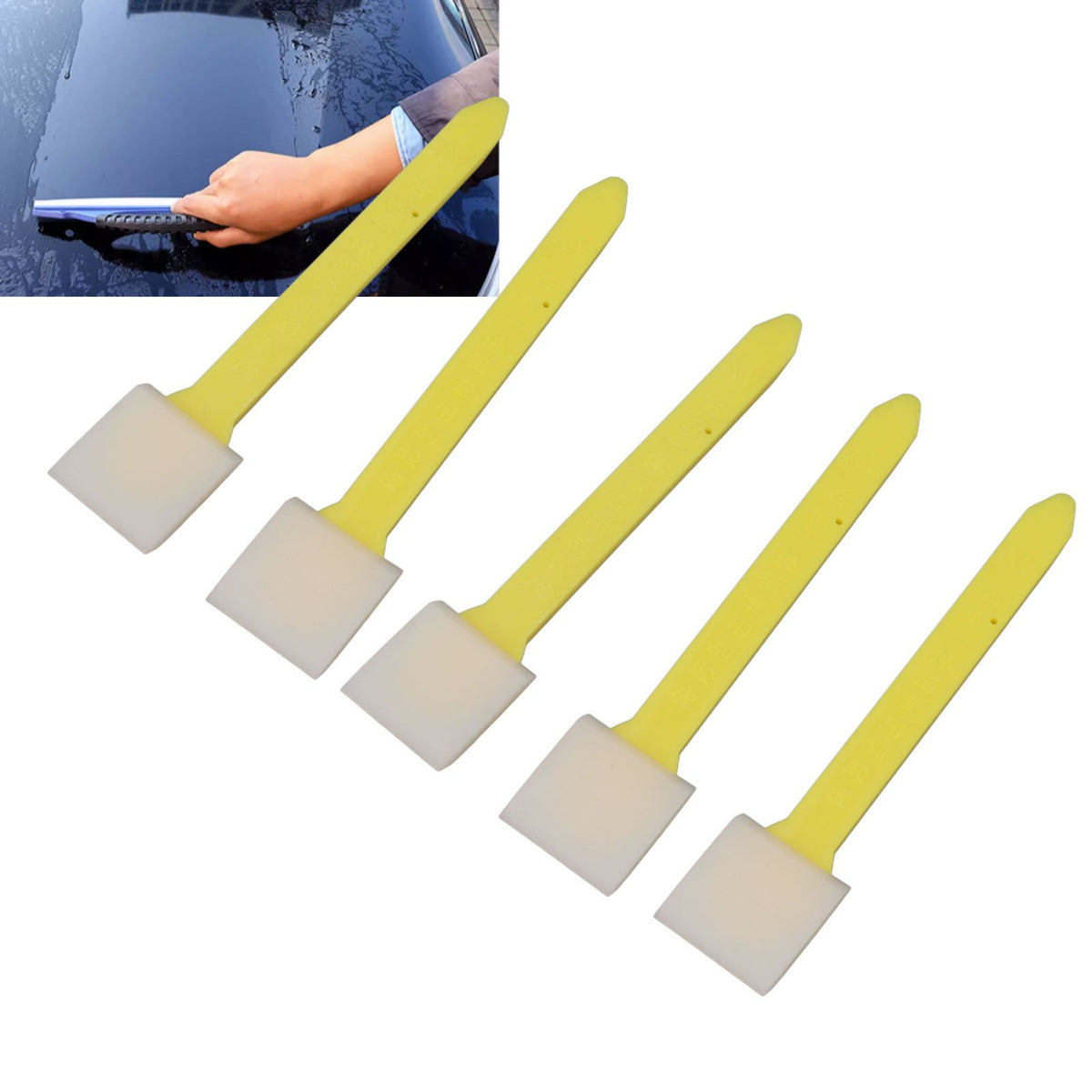 5pcs Beef Tendon Glue Scraper Handheld Plastic Caulk Finisher Glass Glue Scraper Blade for Window