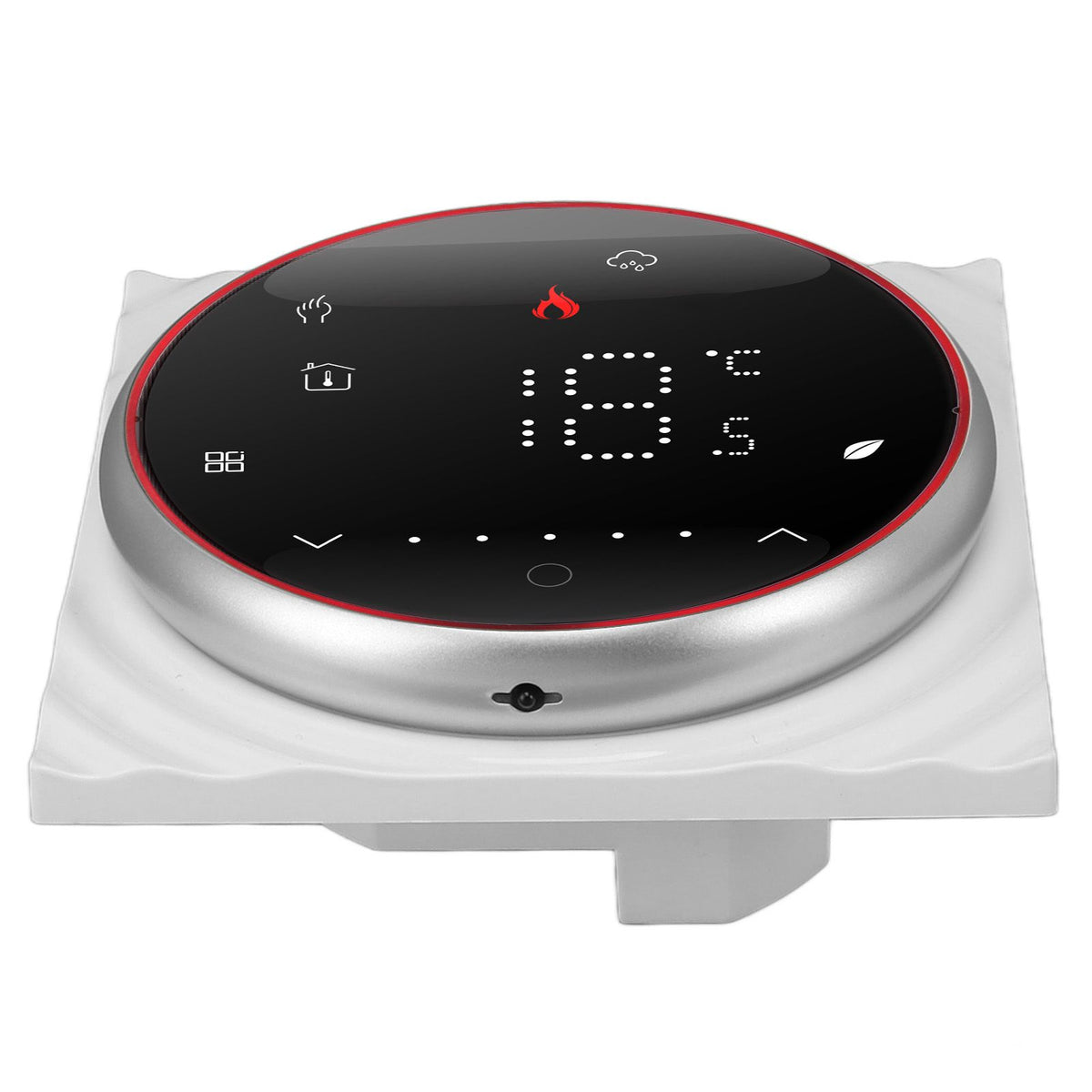 LED Smart Thermostat for Water Heating Programmable Thermostat Accurate 7 Day Programmable Thermostat AC95‑240V Square Base Black