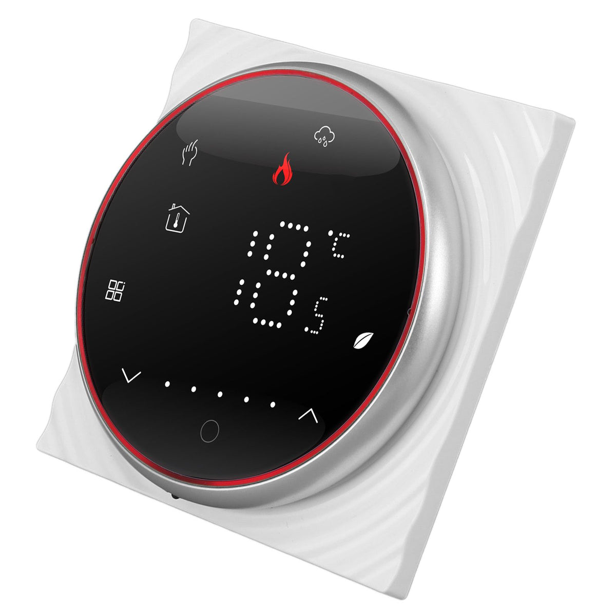 LED Smart Thermostat for Water Heating Programmable Thermostat Accurate 7 Day Programmable Thermostat AC95‑240V Square Base Black