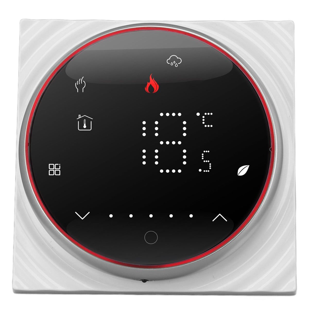 LED Smart Thermostat for Water Heating Programmable Thermostat Accurate 7 Day Programmable Thermostat AC95‑240V Square Base Black