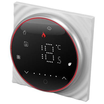 LED Smart Thermostat for Water Heating Programmable Thermostat Accurate 7 Day Programmable Thermostat AC95‑240V Square Base Black