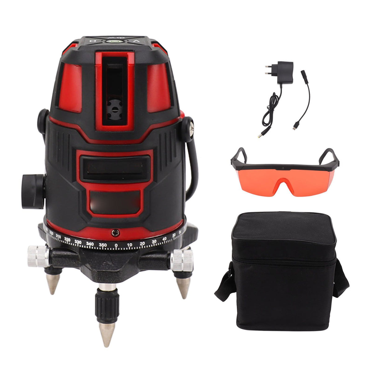 Laser Line Leveler 5 Lines Self Leveling Tool High Accuracy Vertical and Horizontal Laser Line Level