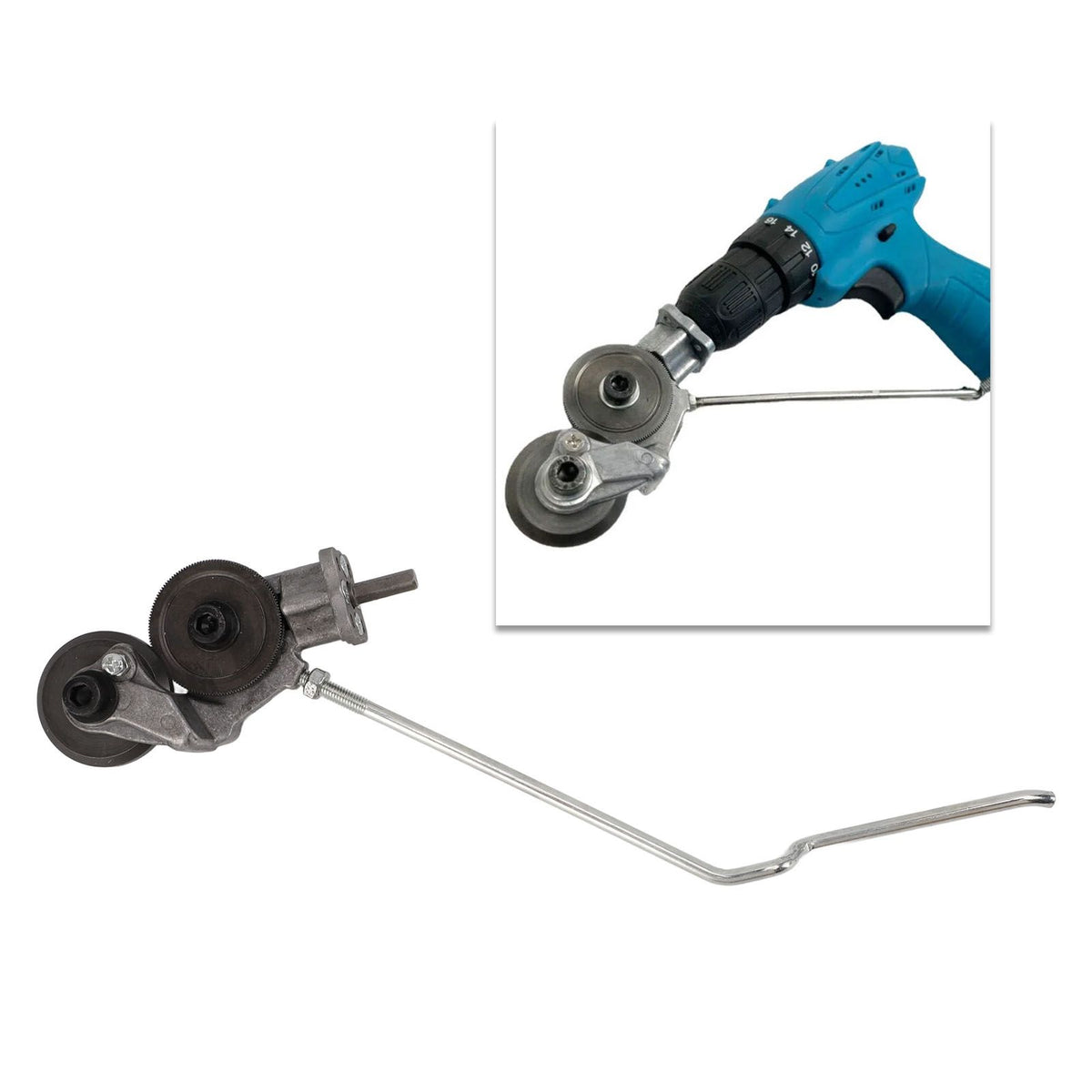 Electric Drill Plate Cutter Cutting Tool Nibbler Drill Attachment for Cutting Flat Metal Sheets Iron Steel Copper Aluminum