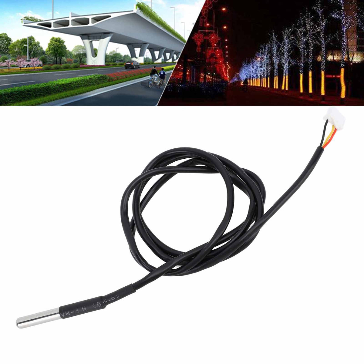 Temperature Sensor Probe Stainless Steel High Accuracy Intelligent Automation Remote Monitoring 1meter Wire