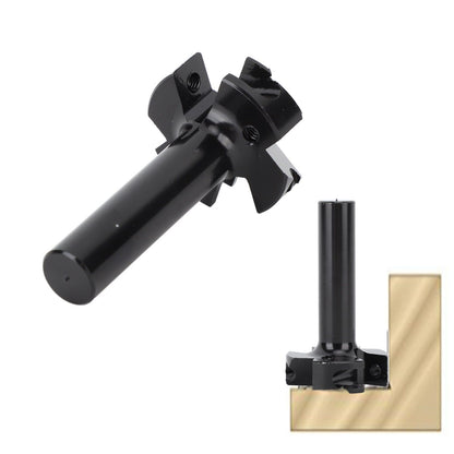 Spoilboard Surfacing Router Bit 4 Blades Cemented Carbide Planer Bit for Slab Flattening Wood Milling Cutter Woodworking Tool 1/4 Shank