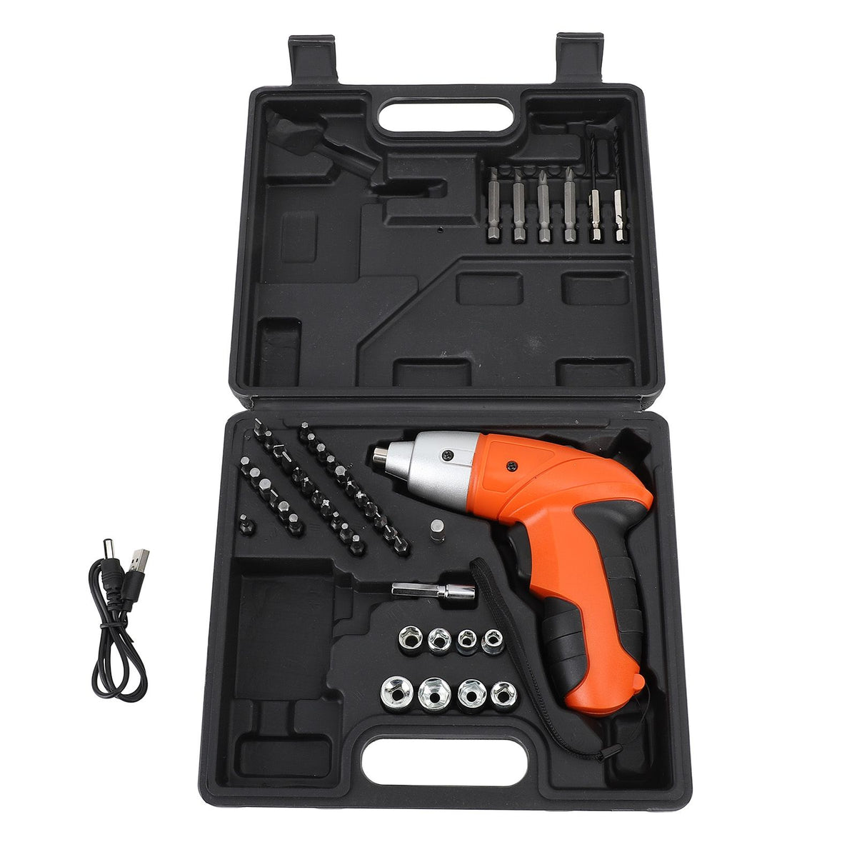 Electric Screwdriver Set Portable 3.6V with 45 Bits 180rpm High Speed Power Screwdriver for Repairing