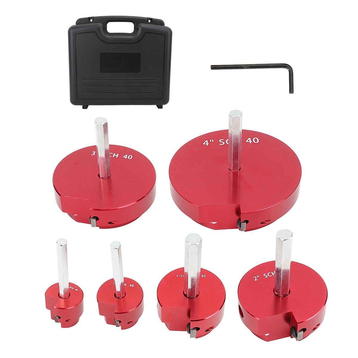PVC Pipe Reamer Tool for PPRK6 Plastic Pipe Fitting Reamer 6 Piece Kit Fit Into Standard 1/2 Inch Drills