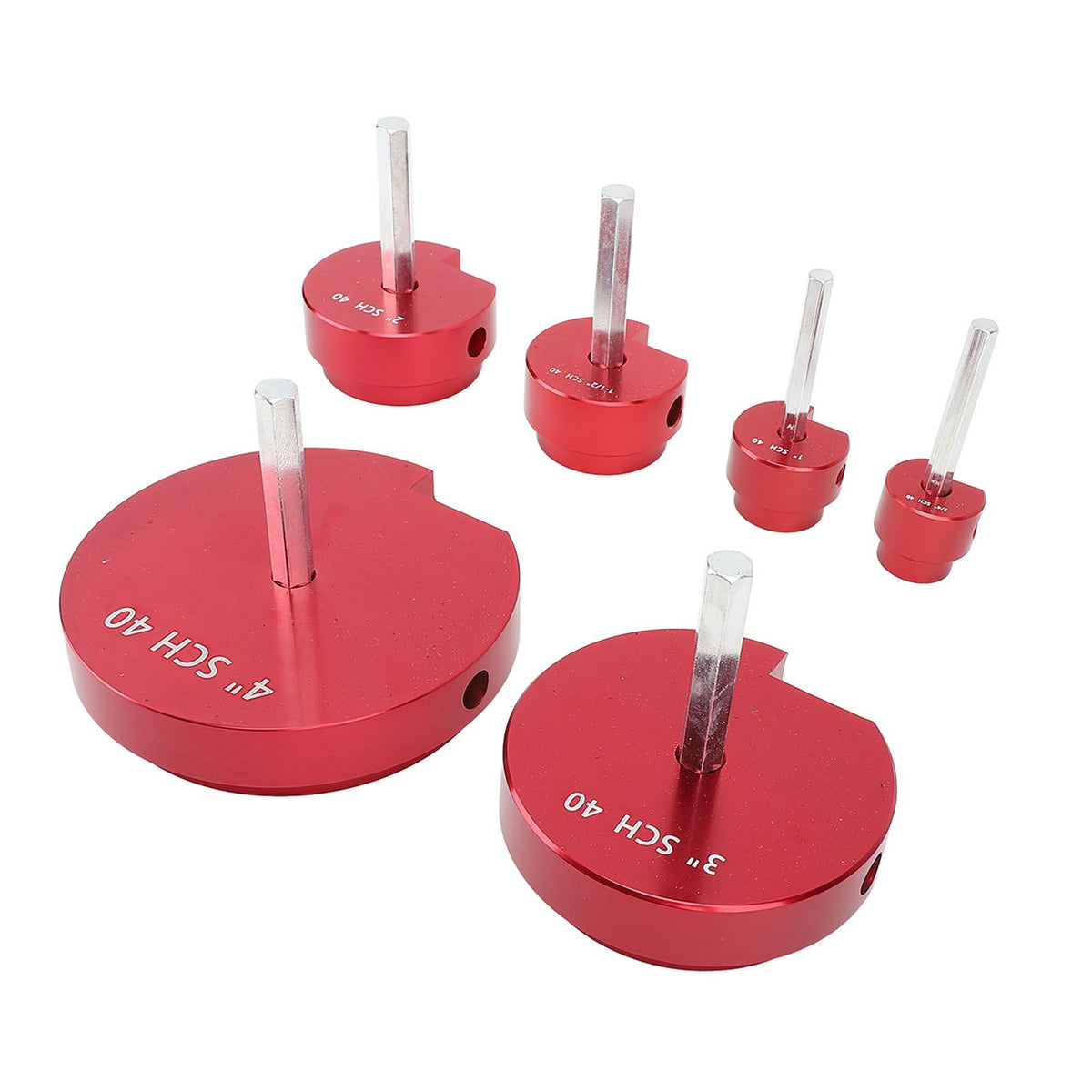 PVC Pipe Reamer Tool for PPRK6 Plastic Pipe Fitting Reamer 6 Piece Kit Fit Into Standard 1/2 Inch Drills