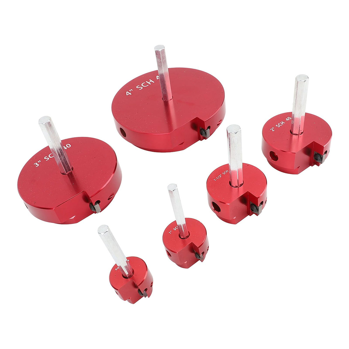 PVC Pipe Reamer Tool for PPRK6 Plastic Pipe Fitting Reamer 6 Piece Kit Fit Into Standard 1/2 Inch Drills