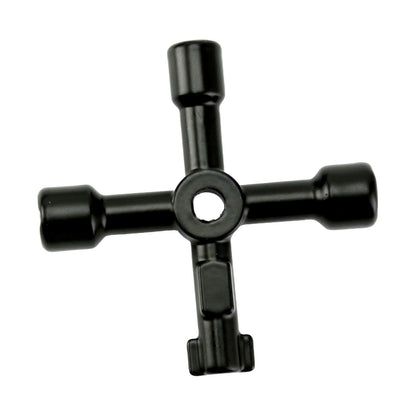 Water Meter Wrench Foldable T Handle Steel Multifunctional Water Shut Off Tool for Repairing Yellow