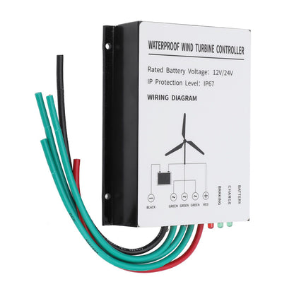 400W Wind Turbine Controller IP67 Water Resistant Wind Turbine Generator Controller Regulator 12V 24V