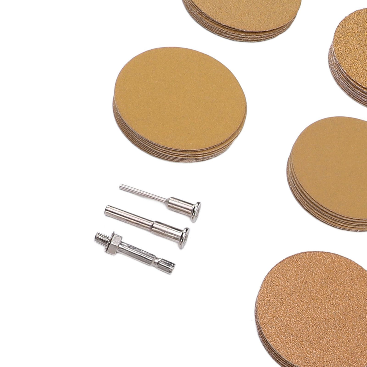 3in Gold Sanding Disc Polishing Kit Secure Fixation Versatile 40 to 800 Grit Sandpaper Sander Sanding Pad Attachment Kit