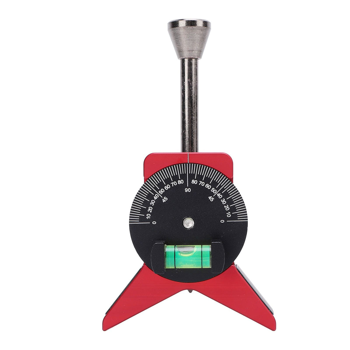 Pipe Center Finder Y Shaped Magnetic Pipe Marker Centering Head Tool with Adjustable Scale Bubble Level Protractor for Professionals
