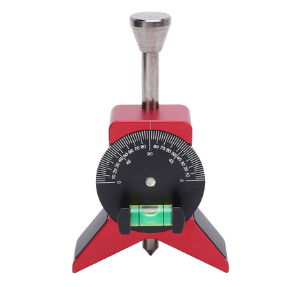 Pipe Center Finder Y Shaped Magnetic Pipe Marker Centering Head Tool with Adjustable Scale Bubble Level Protractor for Professionals