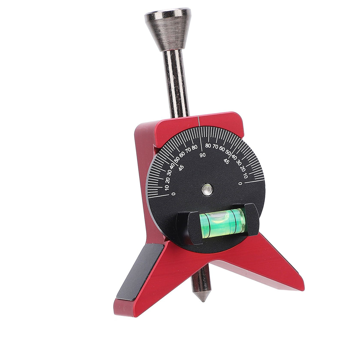 Pipe Center Finder Y Shaped Magnetic Pipe Marker Centering Head Tool with Adjustable Scale Bubble Level Protractor for Professionals