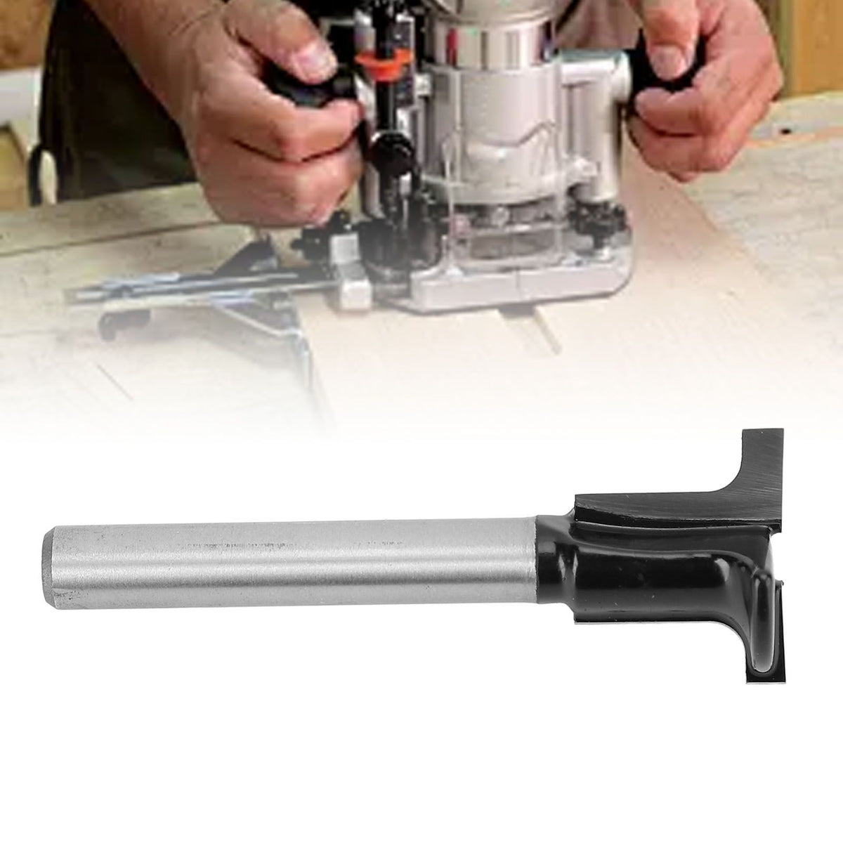T Slot Keyhole Router Bit 1/4 Inch Shank 3/8 Inch 1/2 Inch Blades Diameter T Track Slotting Milling Cutter for Woodworking