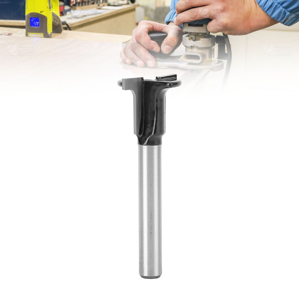 T Slot Keyhole Router Bit 1/4 Inch Shank 3/8 Inch 1/2 Inch Blades Diameter T Track Slotting Milling Cutter for Woodworking