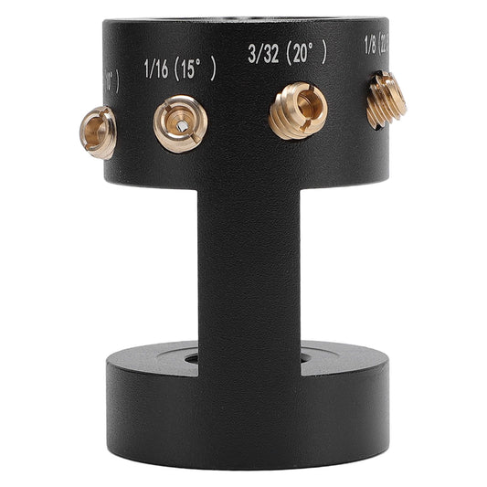 TIG Tungsten Sharpener Head Tool with 4 Brass Guide Screws Multi Angle Adjustment Offset Tungsten Grinder Tool for Precise TIG Welding