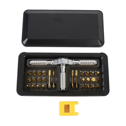 Ratchet Screwdriver Set Labor Saving 30 in 1 Design Multifunctional Ergonomic Ratcheting Screwdriver Multi Bit Set