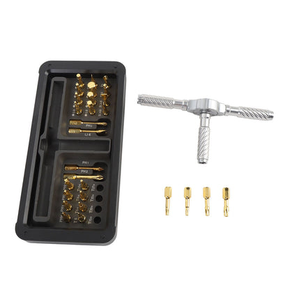 Ratchet Screwdriver Set Labor Saving 30 in 1 Design Multifunctional Ergonomic Ratcheting Screwdriver Multi Bit Set