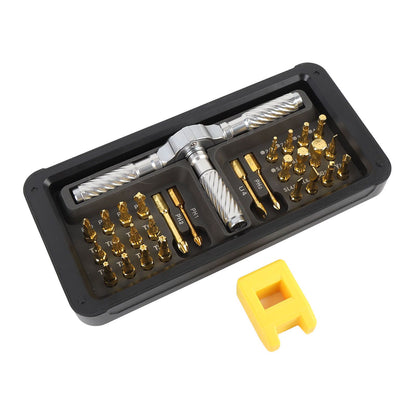 Ratchet Screwdriver Set Labor Saving 30 in 1 Design Multifunctional Ergonomic Ratcheting Screwdriver Multi Bit Set