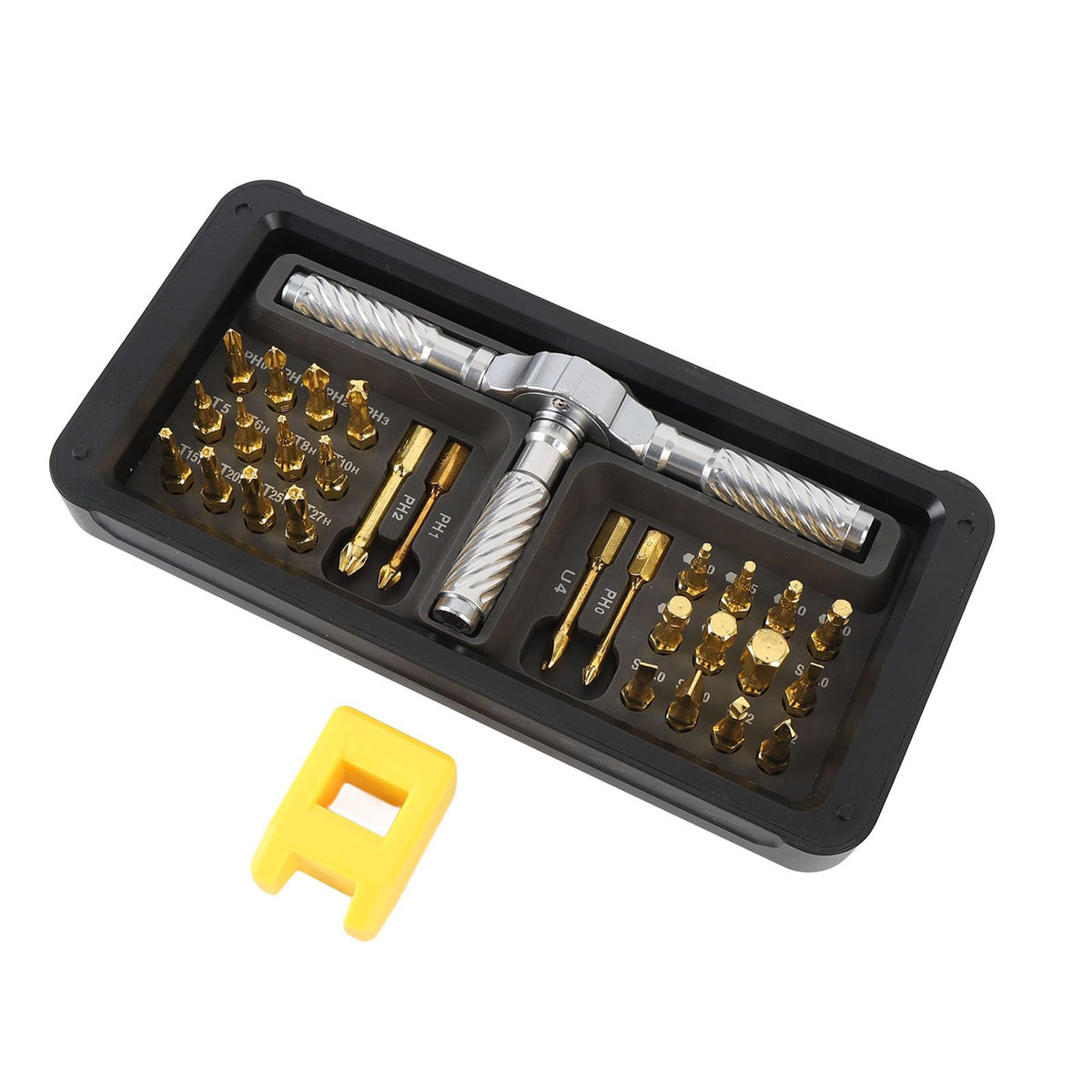 Ratchet Screwdriver Set Labor Saving 30 in 1 Design Multifunctional Ergonomic Ratcheting Screwdriver Multi Bit Set