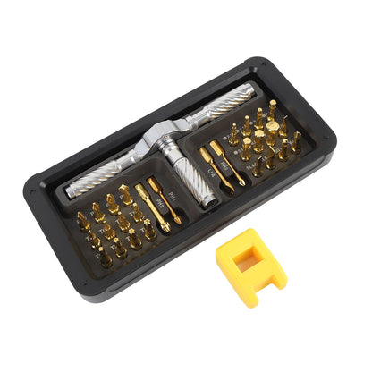 Ratchet Screwdriver Set Labor Saving 30 in 1 Design Multifunctional Ergonomic Ratcheting Screwdriver Multi Bit Set