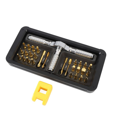 Ratchet Screwdriver Set Labor Saving 30 in 1 Design Multifunctional Ergonomic Ratcheting Screwdriver Multi Bit Set